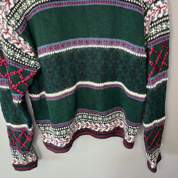 Christopher & Banks x Vintage Hand Embroidered Holiday Cardigan - Picture 9 of 11